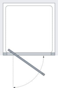 Framed Pivot Door - technical drawing
