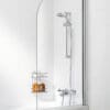 single panel Curved Bath Screen