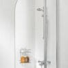 Twin panel Curved Bath Screen
