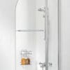 Twin panel Curved Bath Screen with towel rail