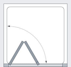 Semi-Frameless Bi-Fold Door technical drawing