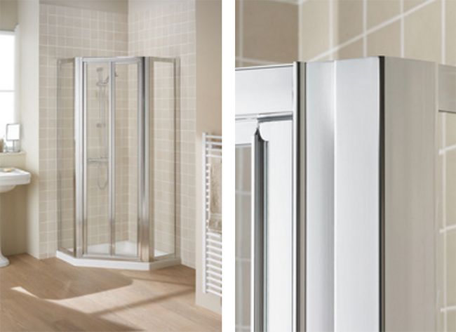 Pentagon Shower Enclosures Lakes Showering Spaces With The Option Of Pivoting Or Bi Fold Doors Each Our Pentagon Enclosures Can Be Tailored To Your Taste And Space