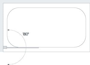 sculpted bathscreen single technical drawing