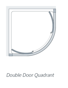 Low Threshold Double Door Quadrant