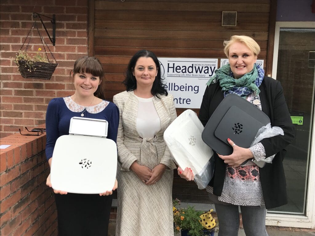 Lakes donates shower seats to Headway UK Lakes Showering Spaces