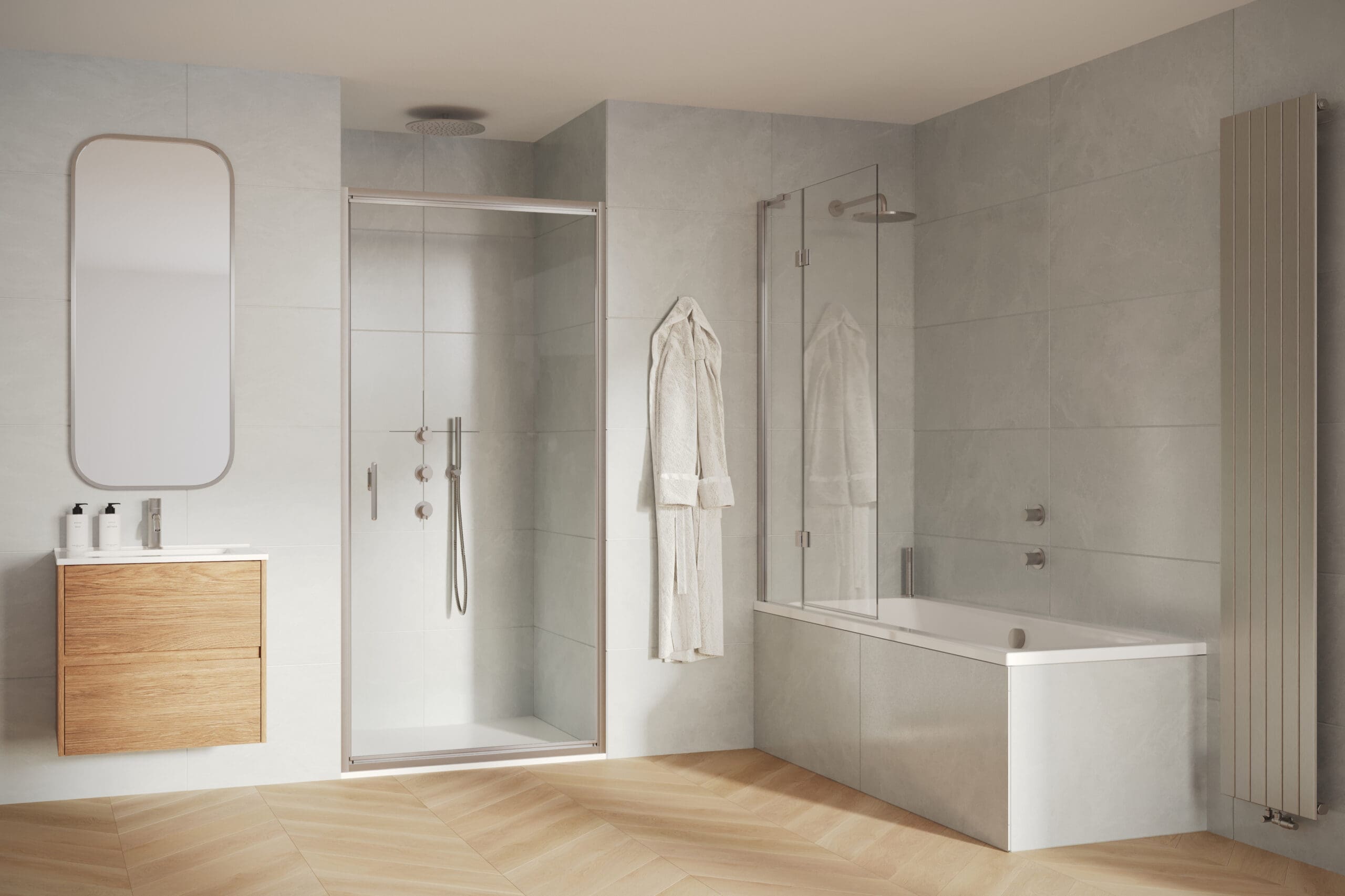 Self Close Infold Shower Door