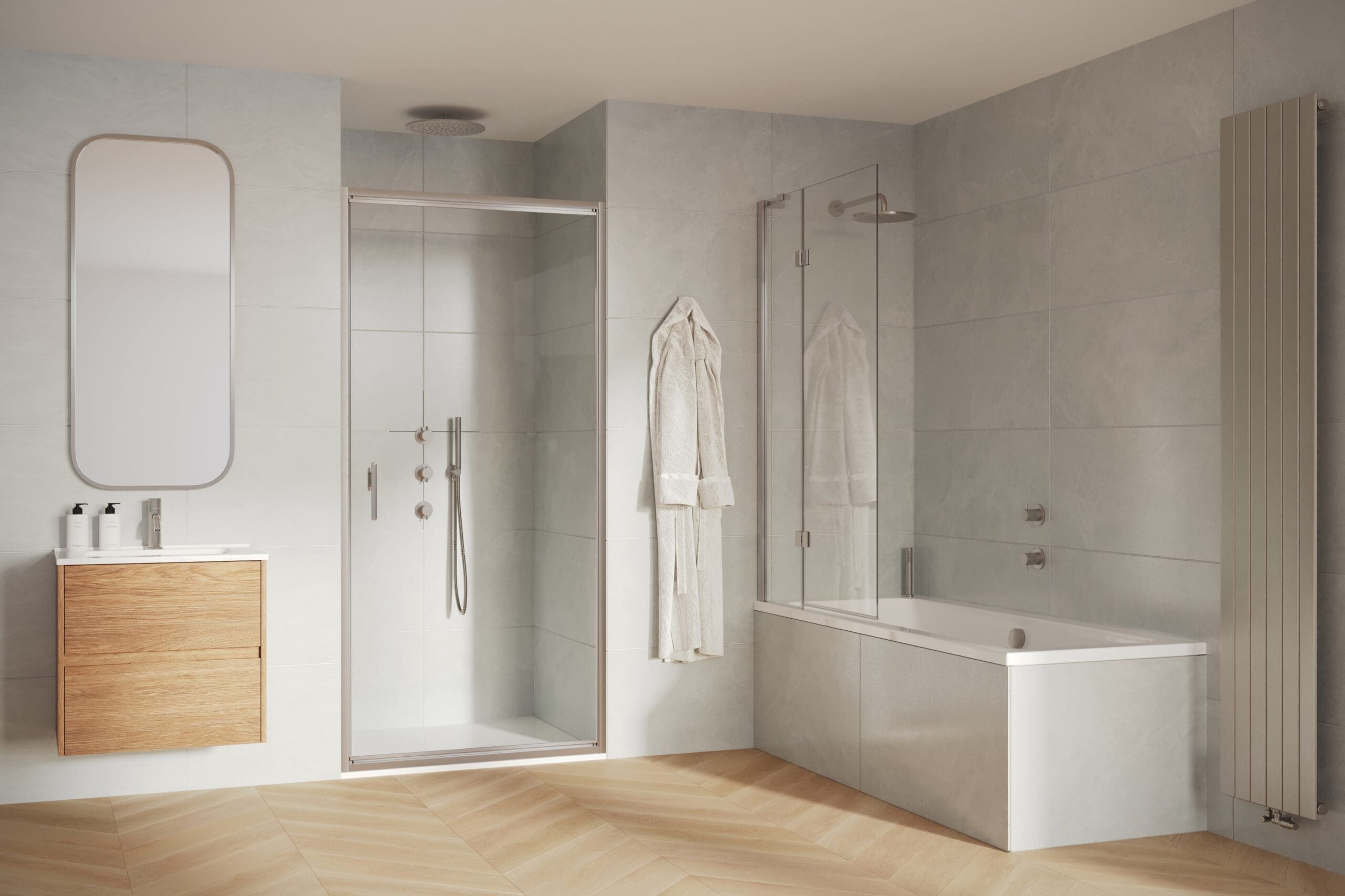 Self Close Infold Shower Door